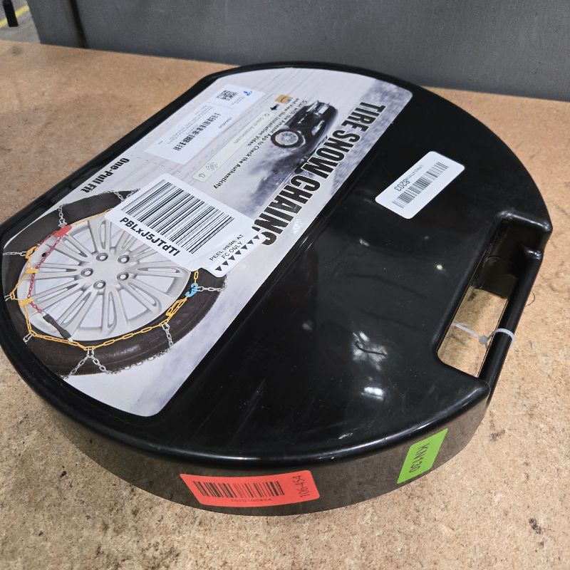 Photo 1 of **FACTORY SEALED**Snow-Chains Easy Install Tire-Chains, One-Pull Fit Design Tire Snow Chains for Passenger Cars, Sedan, SUVs, Emergency Winter Tire Traction Car Tires 215 225 235 245 255 275 - Set of 2 (KN130)