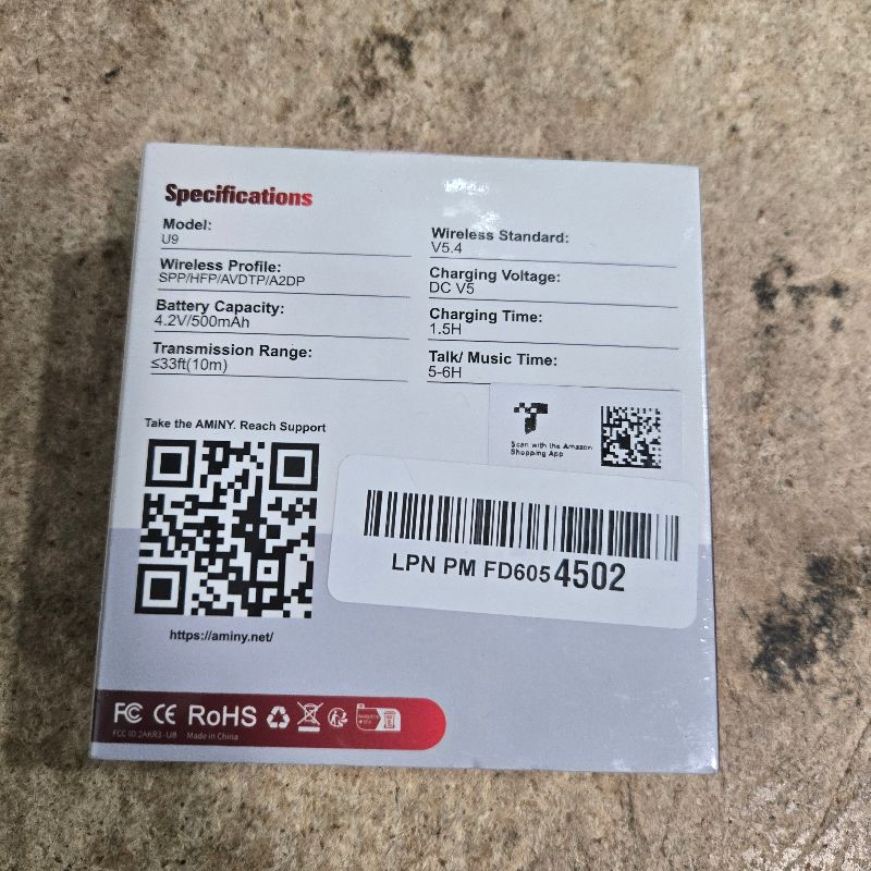 Photo 1 of **FACTORY SEALED** AMINY AI Translation Earbuds Real Time, 163 Languages & Accents Translator Ear Buds Audífonos Traductores Inglés Español Open Ear Earbuds Wireless Headphones for Travel Business Learning