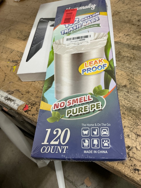 View 2 of 1.2 Gallon 120 pcs(1-1.2 Gal) Small Clear Trash Bags, Strong 1 Gallon 1.2 Gallon 1.3 Gallon Garbage Bags, Bathroom Trash Can Bin Liners,Mini Bags Waste Basket Liner,Fit 5 Liter, 1-1.2 Gal (1.2C120)