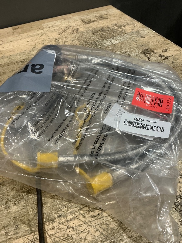 Photo 1 of 20 Inch RV Propane Hose with Gauge,2PCS Braided Camper Propane Hose, Stainless Steel Rv lp Gas Hoses Connector with 1/4" Male NPT & QCC Type1 Inlet, 350PSI