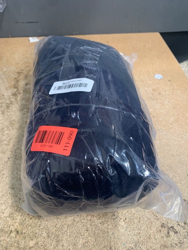 Photo 1 of 1 MIDDLE ONE Round Cylinder Bolster Pillow with Removable Velvet Cover, Tube Roll Cervical Pillow for Head, Neck, Back and Legs Support, 13" x 6", Black