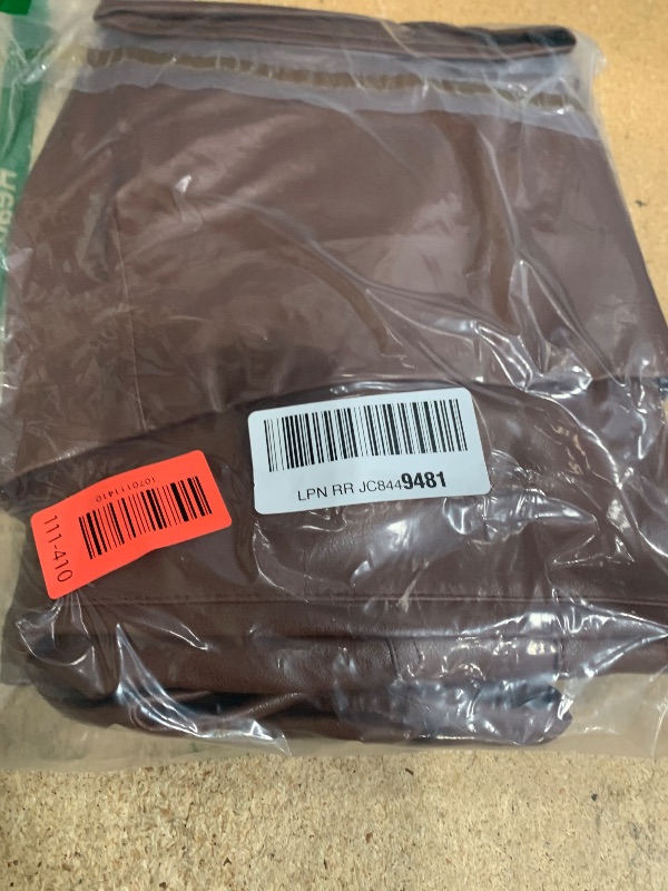Photo 1 of ***DAMAGED - SEE NOTES/PICTURES***
LifeShe Women Faux Leather Pants Low Rise Baggy Barrel Jeans Wide Leg Trousers with Pockets Brown