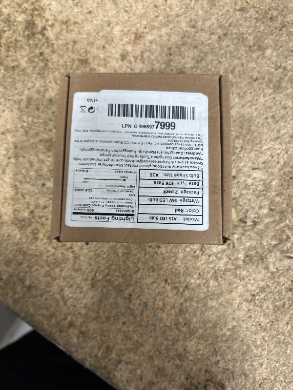 Photo 1 of 2 Pack A15 LED Red Light Bulb for Nightlight, 5W Equivalent 40Watt E26 Base, Red Lighting for Halloween, Christmas, Party Decoration, Sleep Lights, Indoor&Outdoor, Bedroom, Porch Lights, Non-Dimmable