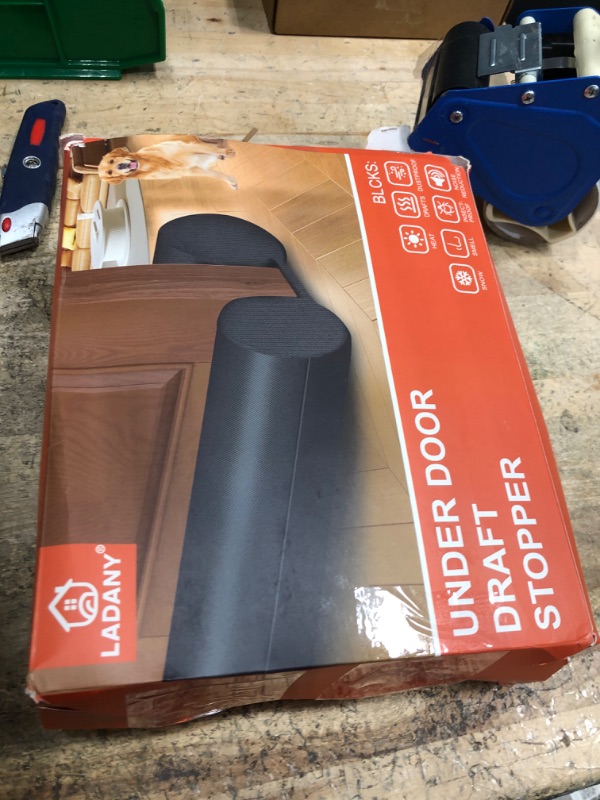 Photo 1 of (2 Pack) Under Door Draft Stopper, Under Door Blocker Size of Adjustable Size from 30" to 36", Easy Install,Gap Filler, Reduces Air Draft, Noise & Sound, Door Seal for Improved Insulation