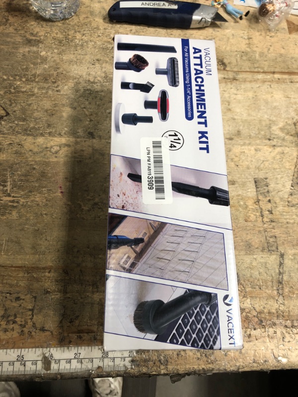 Photo 1 of 1.25 Inch Vacuum Brush Attachment Kit with Hose Adapter - Fit Vacuums Using 1-1/4'' Accessories (Wand/Hose Outer Diameter 1.25'') - For Small Shop Vacs: Horse Hair Dust Brush and More (6 Pack)
