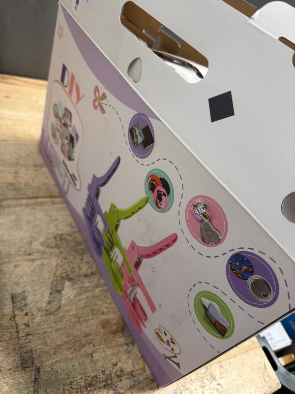 Photo 1 of ***missing hardware***Square Magnet Button Maker Press Machine with 100 Sets Square Badge Making Supplies 2'' x 2'', Custom Fridge Badges – Ideal for Parties, Events, Business, School