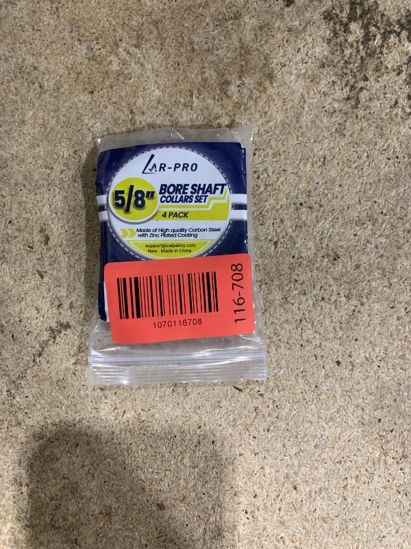 Photo 1 of (4-Pack) 5/8” Bore Solid Steel Shaft Collars with Zinc Plated Coating - Durable Shaft Collars Suitable for Machinery and Industrial Use