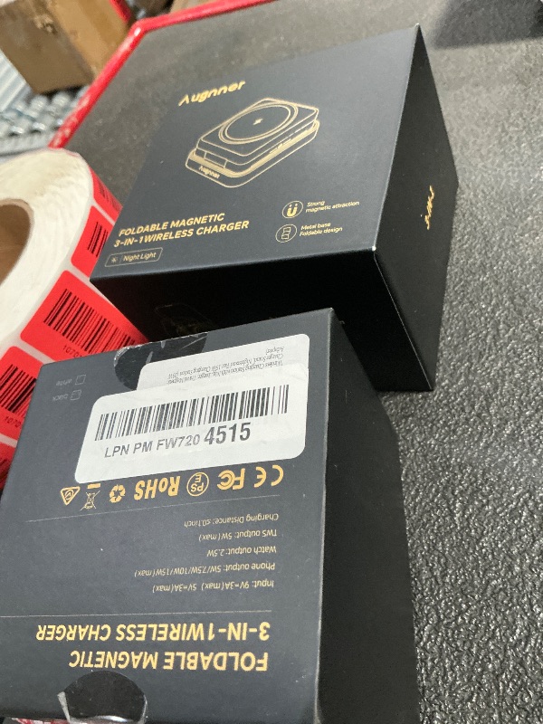 Photo 1 of ?2026 Upgraded?Wireless Charger 3 in 1, Foldable Wireless Charging Station with Night Light for Apple MagSafe Charger, Travel Magnetic Charger Stand, Nightstand Fast 15W Charging Station (20W Adapter)