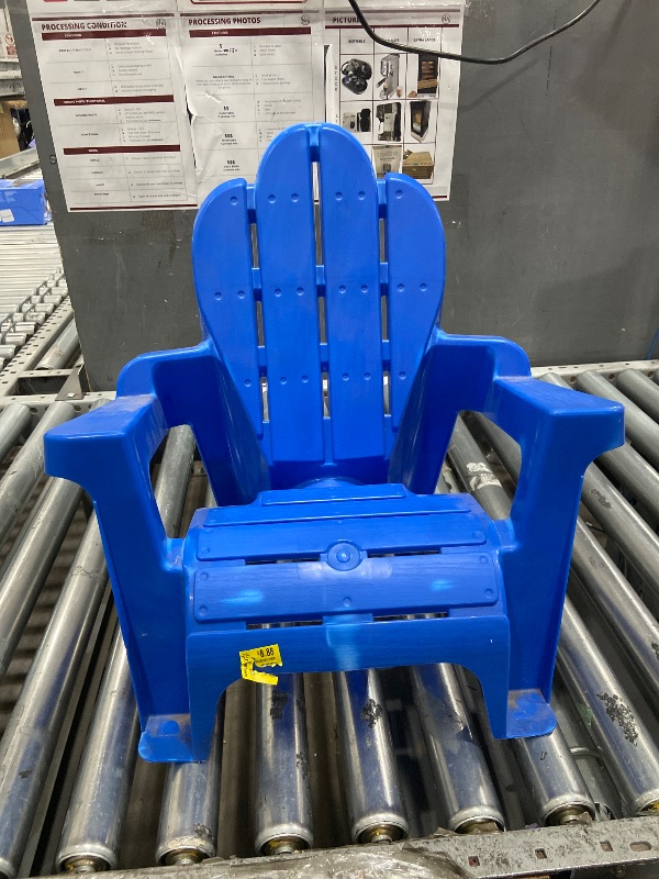 Photo 1 of *COLOR IS BLUE* Seasonal Supply Co. Plastic Adirondack Chairs, Assorted Colors
