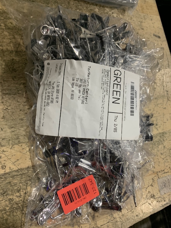 Photo 1 of 100 Pack Hanger Clips, Heavy Duty Laundry Hooks with 360° Rotation - Space Saving Clothes Pins for Closet, Boots, Pants, Hats, Towels (Silver)