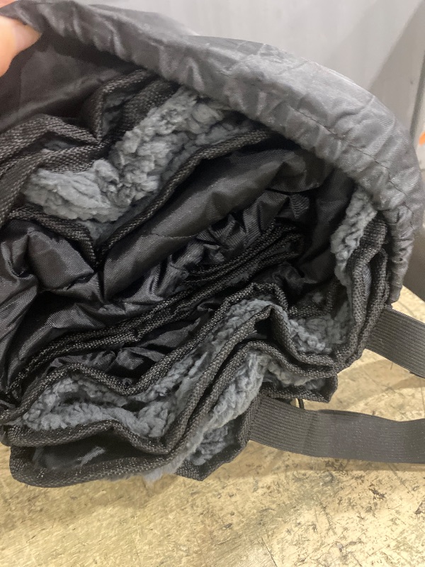 Photo 1 of (Picture for reference, Solid Black and Grey Sleeping Bag)......REDCAMP Cotton Flannel Sleeping Bag for Adults, XL 32F Comfortable, Envelope with Compression Sack Blue 2lbs(95"x35")