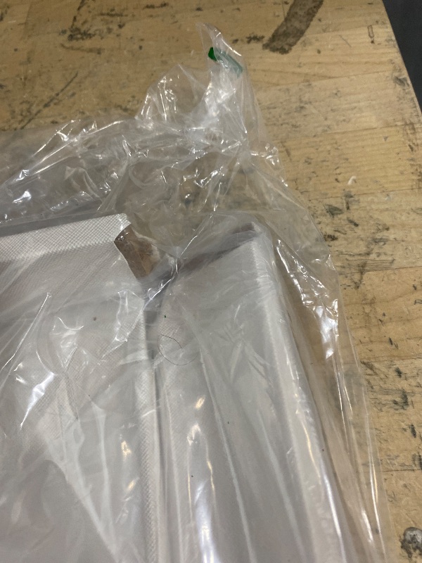 Photo 1 of (MINORE DAMAGE TO ONE SIDE)........ATZYmolin 17" x 12" Wood Serving Tray with Gold Polished Metal Handles, Home Decorative Wooden Rectangle Ottoman Leather Decor Platter Bathroom Vanity Tray for All Occasions White