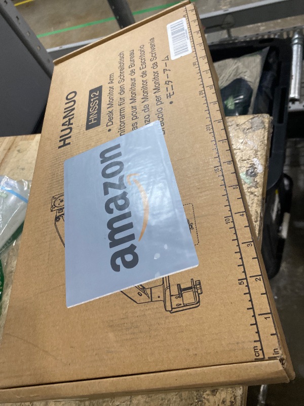 Photo 1 of ?HUANUO Heavy Duty Monitor Arm for 49-Inch Ultrawide/Curved Screens, Full Motion Adjustable Monitor Mount with Aircraft-Grade Aluminum, Holds 26.4lbs, VESA 75x75/100x100mm?