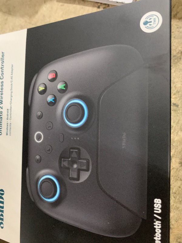 Photo 1 of ** Stuck** 8BitDo Ultimate 2 Wireless Controller for Windows PC, Apple, Steam & Android, Gaming Controller with TMR Joysticks, Hall/Tactile Triggers, Motion Control, RGB Fire Ring, 1000Hz Polling Rate, Black