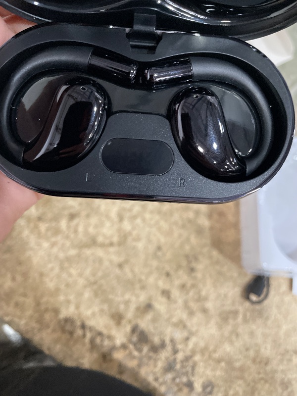 Photo 1 of ****FOR PARTS ONLY NON-FUNCTIONAL**** Psadhi Open Ear Clip Wireless Earbuds Bone Conduction Headphones, Bluetooth 5.4, Open Ear Design for Running Fitness,Office?Built-in Mic, IPX7 Waterproof, LED Display Charging Case,Ear Hooks Black