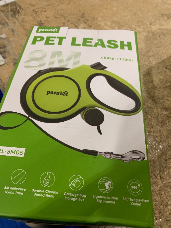 Photo 1 of 26ft Dog Leash Retractable with Chew Proof Extender, Upgraded Heavy Duty Retractable Dog Leash with Poop Bag Holder,Anti-Slip Grip, Reflective Leashes for Medium Large Pets 33lbs-110lbs (Black)