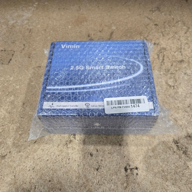 Photo 1 of **FACTORY SEALED 6-Port 10G/2.5G Ethernet Switch with Dual 10GBASE-T, Vimin 4X 2.5G +2 x 10Gb RJ45 Ports Unmanaged Switch, 60Gbps Capacity, 10G Switch Desktop/Wall Mount Network Switch for NAS, PC, Wireless AP