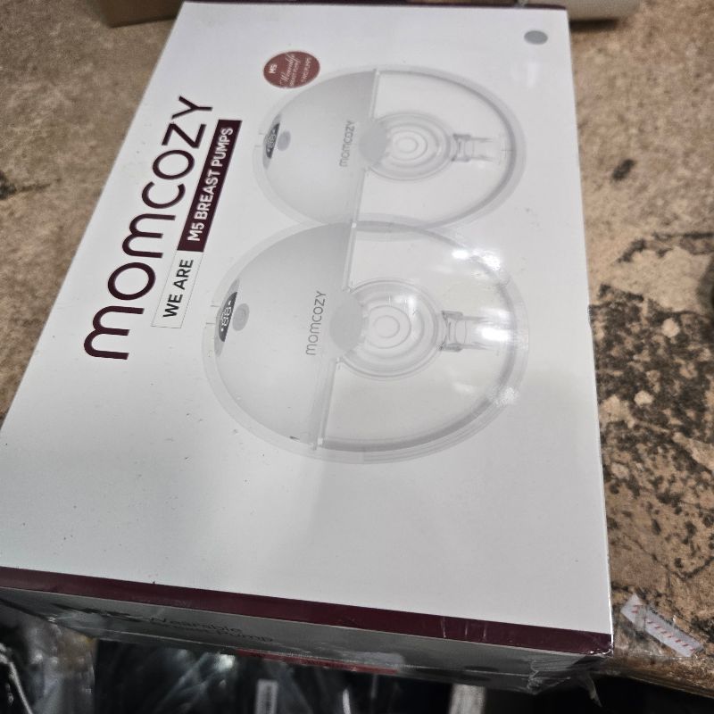 Photo 1 of **FACTORY SEALED** Momcozy M5 Hands-Free Wearable Breast Pump, Double-Sealed Flange for Baby-Like Comfort, 3 Modes & 9 Suction Levels, Portable Electric Pump – 24mm, 2-Pack Quill Gray
