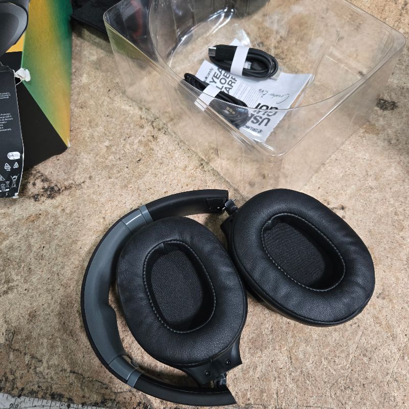 Photo 1 of **SEE PHOTOS FOR DAMAGE** Skullcandy Crusher Evo Wireless Bluetooth Headphones with Multi-Sensory Bass, Noise Isolating Over-Ear Fit, Up to 40 Hours Battery, Microphone for iPhone Android - True Black