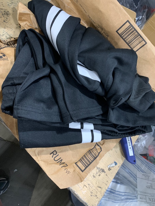 Photo 1 of **POSSIBLY RUNS SMALL** CHICME Womens Two Piece Outfits Striped Side Button Blazer and Pants with Pockets Sets Business Casual Pant Suits Set-bk-M Black