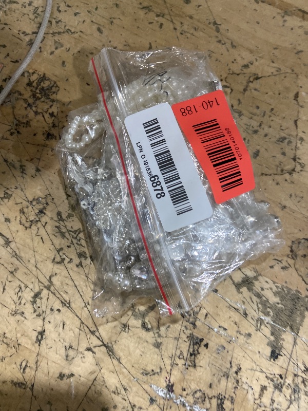 Photo 1 of 1 Pair Beaded Rhinestones Applique Embellishment for Clothes Epaulettes Shoulder Patches Sew-on Diamond Sequin Tassels Applique for Wedding Dress DIY Accessories 9.8X10.2inches (Silver)