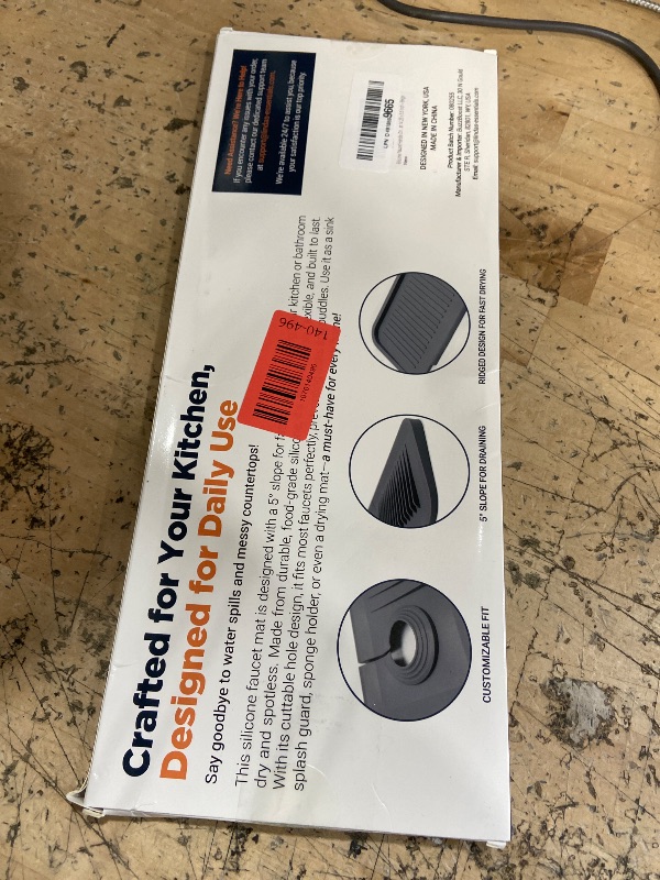 Photo 1 of 14.6” Silicone Faucet Mat For Kitchen Sink, Kitchen Sink Splash Guard Behind Faucet, Kitchen Faucet Mat For Kitchen Sink, Kitchen Sink Faucet Mat Splash Guard and Sink Water Splash Guard (Beige)