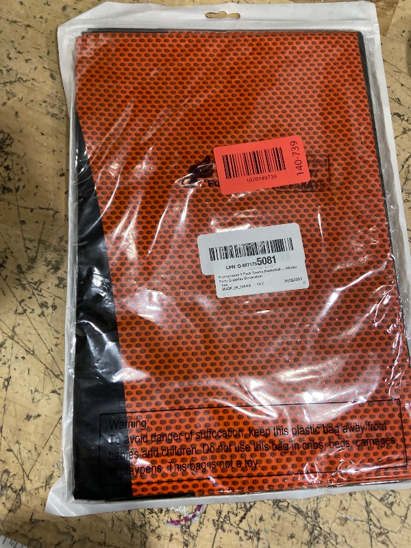 Photo 1 of **POSSIBLY MISSING PIECES** Funnymoom 2 Pack Round Basketball Tablecloth 84 Inch Plastic Basketball Party Decorations Disposable Table Cloth Washable Disposable Circle Table Cover for Birthday Party Supplies Decoration