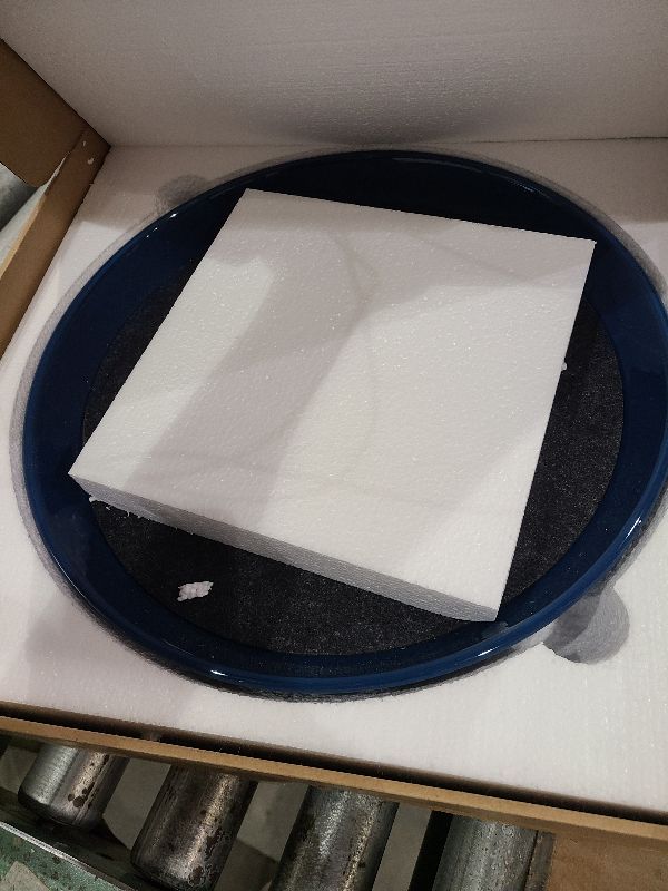 Photo 1 of 1 Pack Plant Saucer Pot Trays 14 Inch, Deep Plant Saucers Water Catcher Tray for Indoor & Outdoor Planters,Bird Bath Durable Ceramic Plant Tray for Flower Pot ?14 inch Blue?