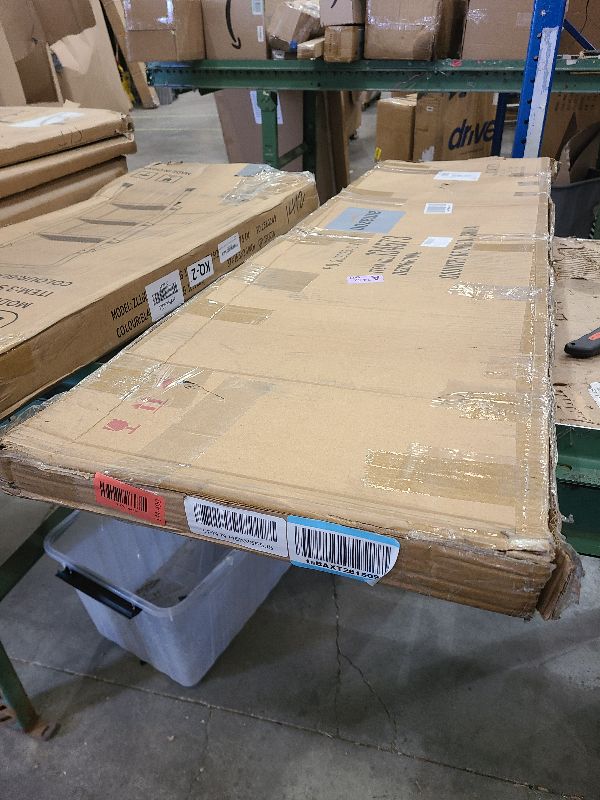Photo 1 of 18.25"L x 25.5"W x 55"H Metal Scroll Extra Large Free Standing Adjustable Display Stand Easel with Chain Support, Heavy Duty Easel for Sign, Wedding, Picture Frame, Mirror, Gold (No Assembly Required)