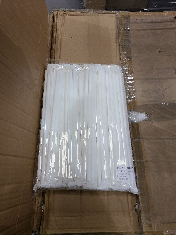 Photo 1 of [6000 PACK] Disposable  Drinking Straws Unwrapped White 7.75 Inches - Compostable, Biodegradable, Earth Friendly Straws, Premium Unwrapped Paper Straws for Restaurants, Smoothies, Juice, Cocktail