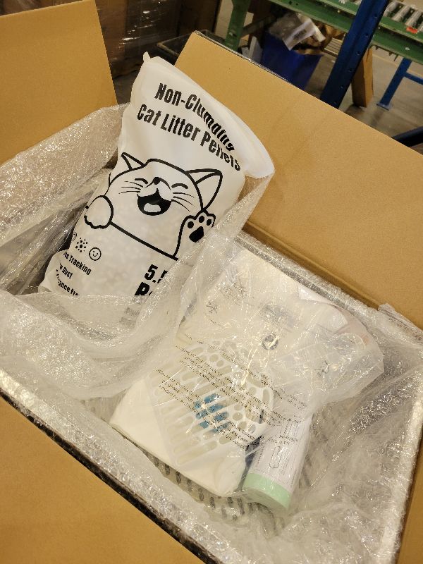 Photo 1 of 19.7''x13.7''x6'' Suzzipaws Stainless Steel Sifting Litter Box, Metal Cat Litter Box for Big Cats, Sifting Litter Pan Tray for Non-Clumping Litter, Easy Cleaning, with Zeolite Cat Litter Pellets