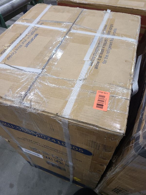 Photo 1 of Antarctic Star 36 Bottle Wine Cooler Beverage Refrigerator Small Mini Wine Cellar Beer Soda Bar Fridge Quiet Operation Compressor Adjust Temperature Freestanding Black, 4.4 Cu. Ft