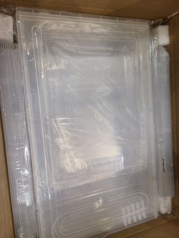 Photo 1 of 12 Pack Thicken & Sturdy Clear Shoe Storage Organizer with Magnetic Door, Shoe Boxes Clear Plastic Stackable for Closet, Shoe Rack for Sneaker Boot Container, Shoe Cabinet Fit up to US Size 12