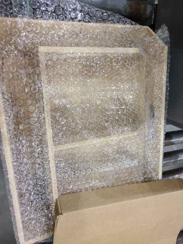 Photo 1 of 2 Set Pantry Organizers and Storage Bins, Bamboo Stackable Baskets for Potatoes, Onion, Bread, Vegetables - Bamboo Pantry Organizer Containers for Drawer, Cabinet, Countertop