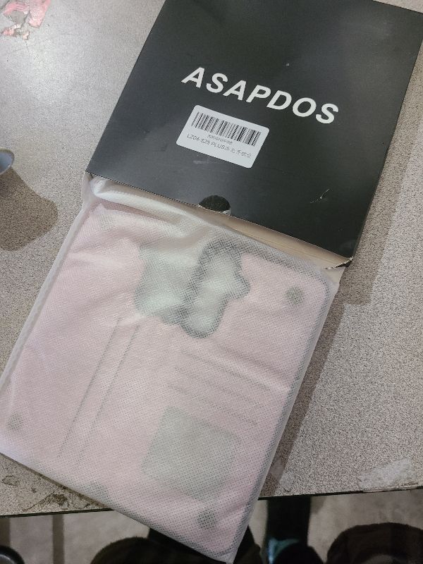 Photo 1 of ASAPDOS for Samsung Galaxy S25 Plus Case with Card Holder,PU Leather Shockproof Flip Case with RFID Blocking Card Holder and Kickstand for Men Women Rose Gold