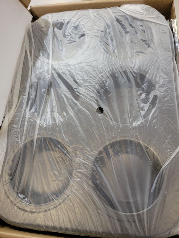 Photo 1 of Bakexcel Non-Stick Muffin Pans, 6-Cup Standard Baking Pans Set of 2 with a Scraper for Perfect Muffins & Cupcakes