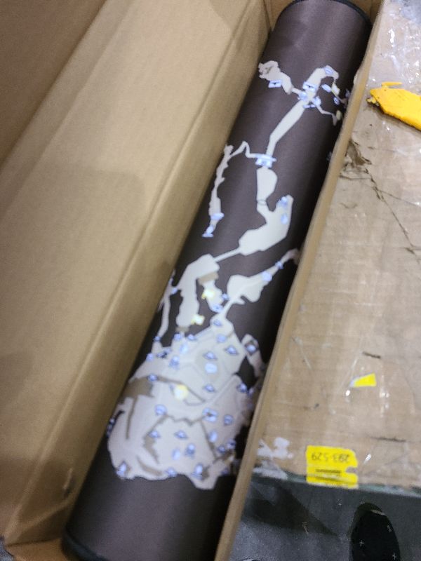 Photo 1 of 2F22E Mouse Pad - Gaming Desk Mat with HD Game Guide Map Surface, 3mm High Density Neoprene & Non Slip Rubber Base for PC/PS5/Office/Streaming Setup (Brown)