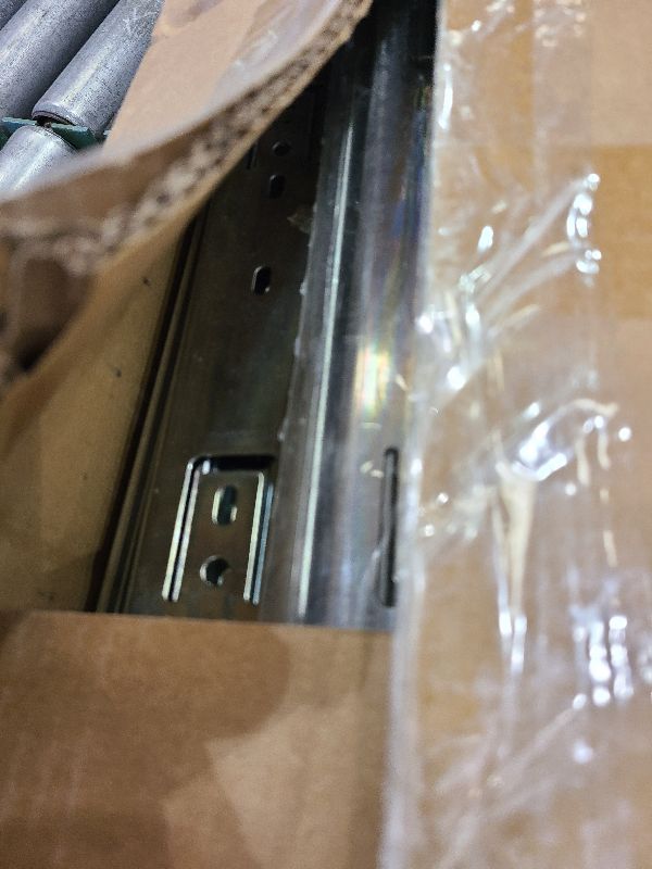 Photo 1 of 10 Pairs of 20 Inch Hardware 3-Section Full Extension Ball Bearing Side Mount Drawer Slides,100 LB Capacity Drawer Slide
