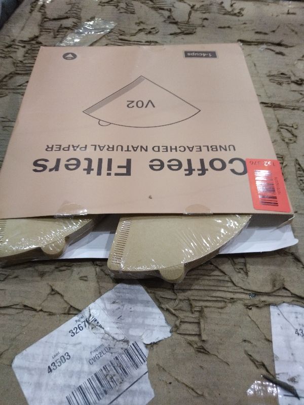 Photo 1 of 200 Count Coffee Filters, Cone Coffee Filters, Unbleached Natural Paper for Pour Over and Drip Coffee Maker (Size 02)