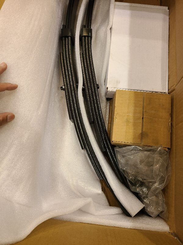 Photo 1 of 2 Pieces of Replacement for SW4B 4 Leaf Trailer Spring, 3500lb Single Trailer Axle Suspension Kit with 1750lb Capacity Double Eyes Leaf Springs, U-Bolt and Hanger Kit