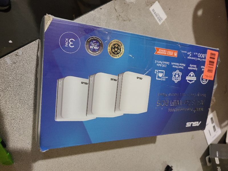 Photo 1 of ASUS ZenWiFi BD5 Dual-Band WiFi 7 Mesh, 5000 Mbps, 6800 sq.ft (3pk), Dual 2.5G Ports, Security and Parental Controls Included, Smart Home Master SSIDs