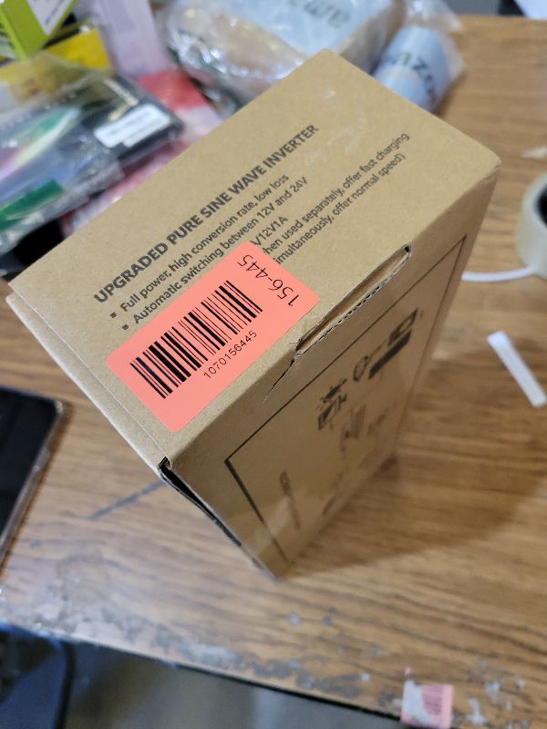 Photo 1 of 1000W Pure Sine Wave Inverter,12V/24V Auto-Detect, 50Hz/60Hz Switchable, LCD Display, Type-C Fast Charging, Silent Design, Overload & Overheat Protection for RV, Home