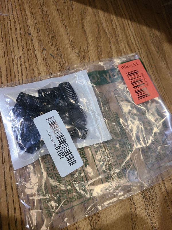 Photo 1 of 20pcs Metal Snap Clips for Hair Extensions DIY Clip in on Hair Extension Wigs 9 Teeth 32mm 1.2g/pc Black Brown Beige Color (Black)