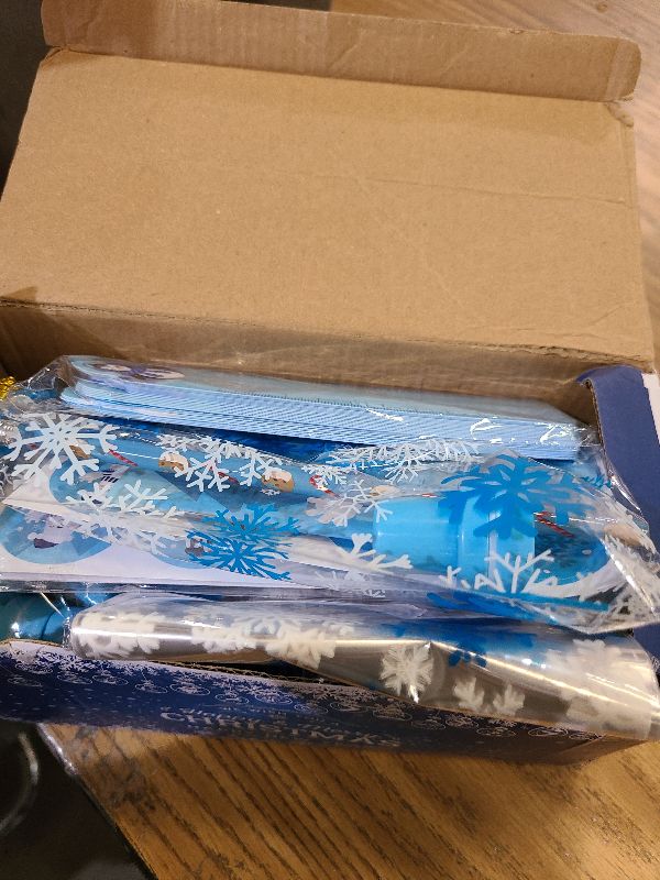 Photo 1 of 192PCS Winter Stationery Party Favors-24 Pack Christmas Stationery Set, Bulk Winter Themed Stationery Treat Bags, Birthday Supplies for Stocking Goodie Bags Stuffer Exchange School Games Prizes