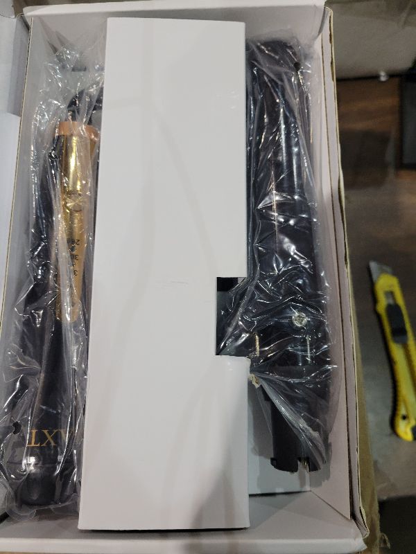 Photo 1 of 1.25 Inch Ceramic Tourmaline Curling Wand - Dual Voltage Hair Curler for Long-Lasting Curls & Waves with 5 Heat Settings, Heat-Resistant Glove & Clips Included