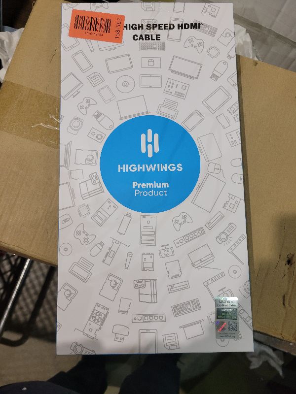 Photo 1 of 10K 8K HDMI 2.1 Cable 2-Pack 6.6FT, Highwings Certified 48Gbps Ultra High Speed Slim HDMI Cord,Support 4K@120Hz 8K@60Hz, HDCP 2.2&2.3, Dynamic HDR,eARC,DTS:X, Compatible with Roku TV/HDTV/PS5/Blu-ray