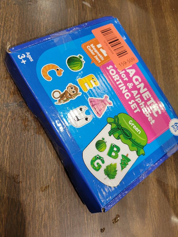 Photo 1 of 12 Pieces Magnetic Color Sorting Jars, 60 Color & Letter Magnets for Fridge Whiteboard, Early Educational Sorting Toy Set, Alphabet A-Z Learning Tool for Baby Toddlers Kids