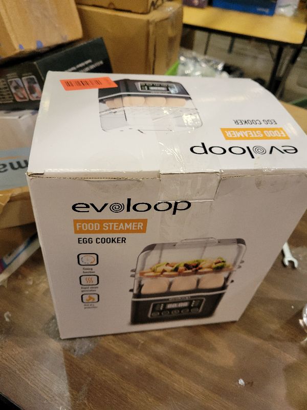 Photo 1 of 2 Tiers Electric Food Steamer for Cooking, 4 QT Digital Multi Vegetable Steamer with BPA-Free Stackable Baskets, Rapid Egg Cooker Egg Steamer with Auto Shut-Off, Ideal for Veggies, Seafood, Rice