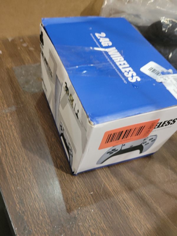 Photo 1 of 2.4G Wireless Game Controller Set, Dual Gamepad with USB Receiver, White and Black, Classic Game Console Support, 10 Simulator Compatible