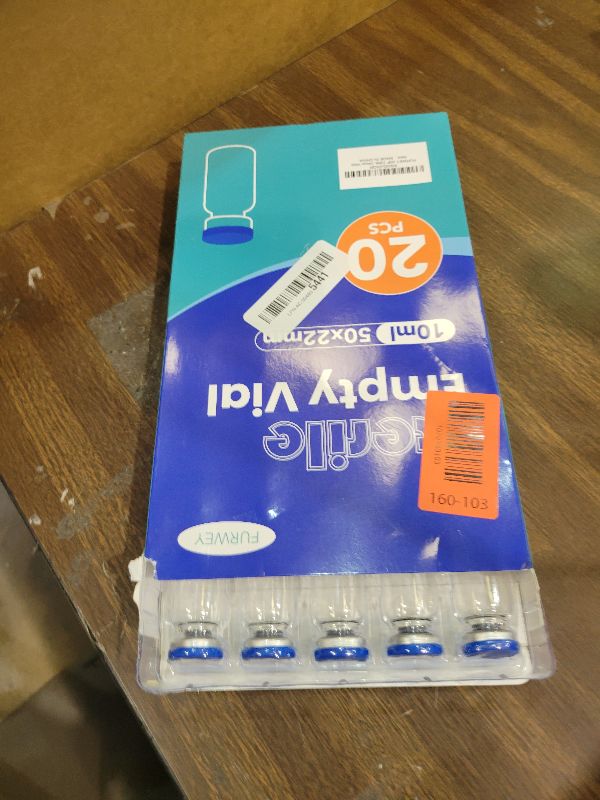 Photo 1 of 10ml Sterile Vials with Self Healing Injection Port and Sealing Cap, Glass Sterile Vials for Injections (20 Pack)